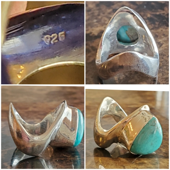 Genuine Santa Rosa Turquoise Ring Size 7 - Picture 5 of 7
